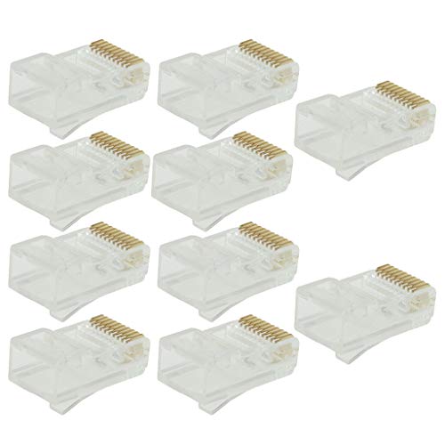 Module RJ50 Keystone Jack transparent avec 10 connecteurs réseau Ethernet robustes - 2