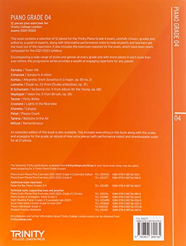 Trinity College London Piano Exam Pieces & Exercises 2021-2023: Grade 4