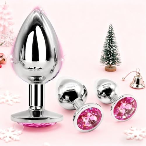 Générique Kk04-APK 3 Tailles Belle Qualité De Produit Lisse En Acier Inoxydable (Rose Diamant) Adaptées Aux Jeux De Nuit Pour Hommes Et Femmes