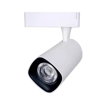 Harold Electricals Rhombus COB Tracklight for Indoor Lightings, Living Room, Showroom, Hotels, Lobby, Hallway, Studio (10 Watt, Warm White Light) White Body