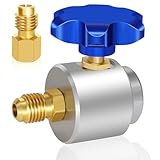 Boltigen Self Sealing R134A Can Tap Valve Refrigerant Dispenser with Tank Adapter for 1/4 and 1/2-inch AC Freon Charging Hose