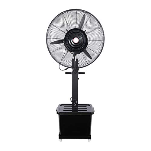 Natliedop Ventilador de Atomización,Ventilador de Pie,Ventilador de Aire Exterior Comercial,Ventilador Oscilante de Alta Potencia,Ventilador Eléctrico Industrial 3 Velocidades Ajustable (Negro)
