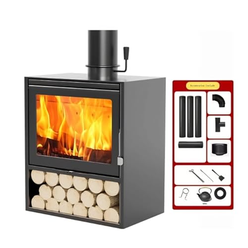 GWZHQIF Gusseiserner Holzofen 15 kW,holzofen Wohnzimmer,Kamin zum Heizen des Hauses, Neuer robuster Holzkamin mit Glas Versiegelt und rauchfrei GWZHQIF Gusseiserner Holzofen 15 kW,holzofen Wohnzimmer,Kamin zum Heizen des Hauses, Neuer robuster Holzkamin mit Glas Versiegelt und rauchfrei