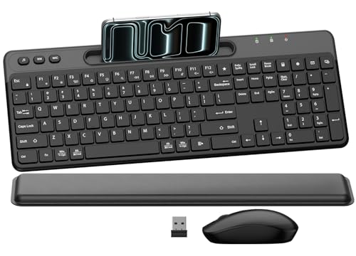 Ergonomic Wireless Keyboard and Mouse Combo, Full Size...