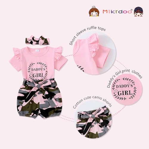 Mikrdoo Baby Girl Clothes Toddler Girl Summer Outfits Shirts Tops Ripped Denim Shorts Set Little Girl Clothes4