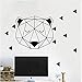 CQAZX   Testa di orso dei boschi in stile con adesivi murali a triangolo Decorazione della casa Adesivo geometrico in vinile per camere dei bambini Murale 43 * 50 cm