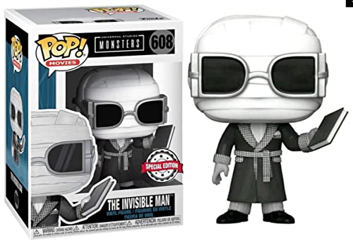 Funko Pop! Movies: UM - Invisible Man - Blanco y Negro - Universal Monsters - Figura de Vinilo Coleccionable - Idea de Regalo- Mercancia Oficial - Juguetes para Niños y Adultos - Movies Fans