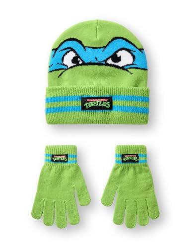 Bonnet et gants Tortues Ninja vert Leonardo pour garçon