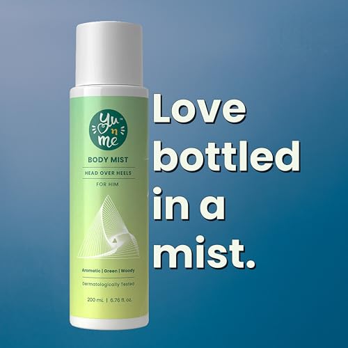 Image of Yu n Me Head Over Heels Liquid Body Mist for Men | 200ml Long-Lasting Body Spray | Aromatic, Green & Woody Notes | Refreshing Odor Control | Skin-Friendly & Dermatologically Tested | Gas-Free | PO1