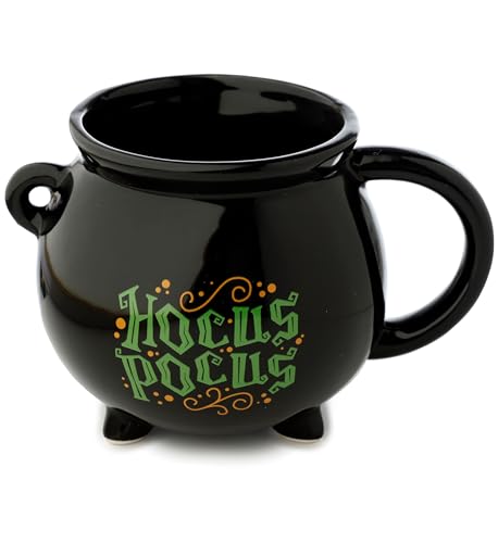 Mug en Céramique Hocus Pocus - Forme de Chaudron de Sorcière Noir