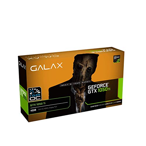 Galax Placa de Vídeo - GeForce GTX 1050 Ti, 1-Click OC, 4GB DDR5, 50IQH8DSQ31C