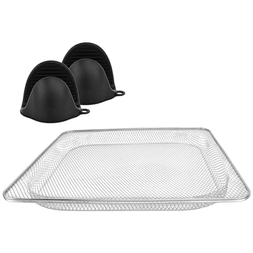 Cesta de parrilla para horno antiadherente freidora de aire cesta de piezas de repuesto guantes de horno de silicona para SP100/SP101/SP101B1/SP101C cesta de horno antiadherente
