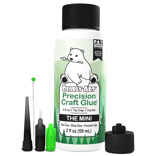 Bearly Art Precision Craft Glue - The Mini - 2fl oz with Tip...