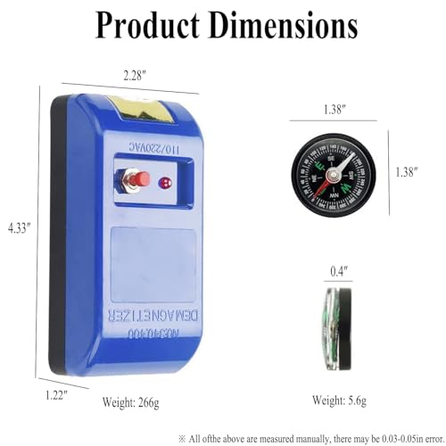 TICFROG Watch Demagnetizer Degaussing Kit with Compass & Cloth