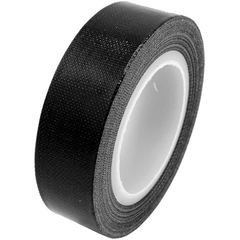 QJZXUEZHEN 1Roll Heat Resistant Tape, High Temperature Heat Transfer Tape, PTFE Tape,Film Adhesive Tape, 15mm / 9/16" Width, 10m / 33ft Length, Black 0.6" / 1.5cm Width Cover