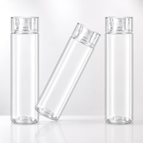 Image of H2O 1 Litre Each Water Bottle Set of 3- Crystal Clear, BPA-Free, Breakproof & Leakproof | Fridge Safe Transparent PET Bottles | Made in India | Ideal for School, Office, Kitchen & Travel