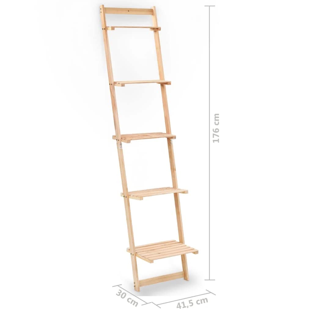 vidaXL Wandregal Zedernholz 41,5x30x176cm Leiterregal Standregal Bücherregal
