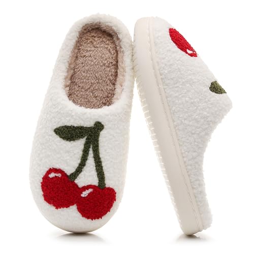 Image of Menore Christmas Reindeer Slippers for Womens Mens Plush Warm Santa Claus Slippers Fuzzy House Slippers Christmas Gifts For Girls Women Girlfriend