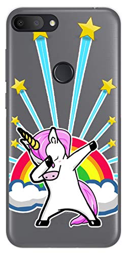 Tumundosmartphone Funda Gel Transparente para Alcatel 1S 2019 diseño Unicornio Dibujos