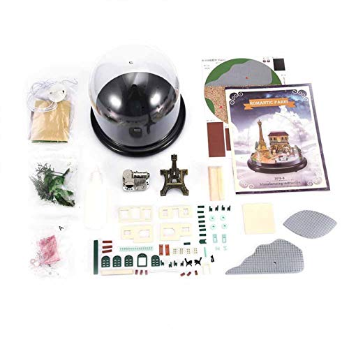 Shanrya Casa de bonecas, casa de boneca feita à mão, luz de LED em miniatura para presente de Dia do