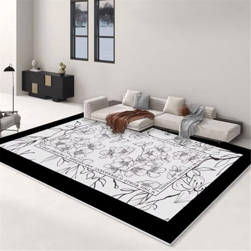 Tapis d'éveil pour bébé garçon noir et blanc 100x200cm pour déco de chambre - 2