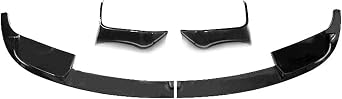 4 Pcs ABS Car Front Lip Bumper Spoiler Body Kit Glossy Black Carbon Look Compatible with BMW 3 Series F30 2012-2018 M3 M4 Style