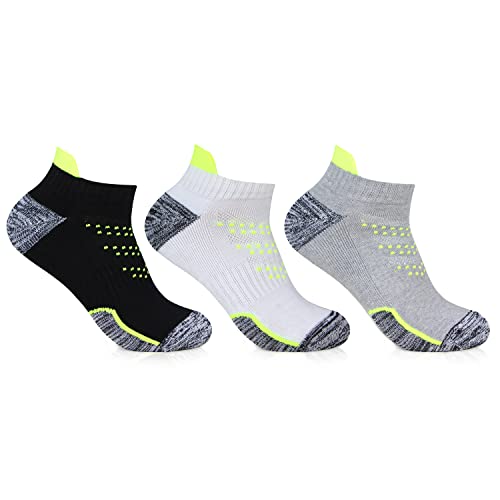 Image of Bonjour Men's Secret Length Terry Sports Socks - Pack of 3 | Cushioned, Breathable & Comfortable Athletic Socks