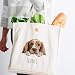 GRAZDesign Personalisierbare Hundemotiv Tragetasche aus Baumwolle mit Knopf und Namen, Ideal für Hunderassen-Liebhaber - Cocker Spaniel