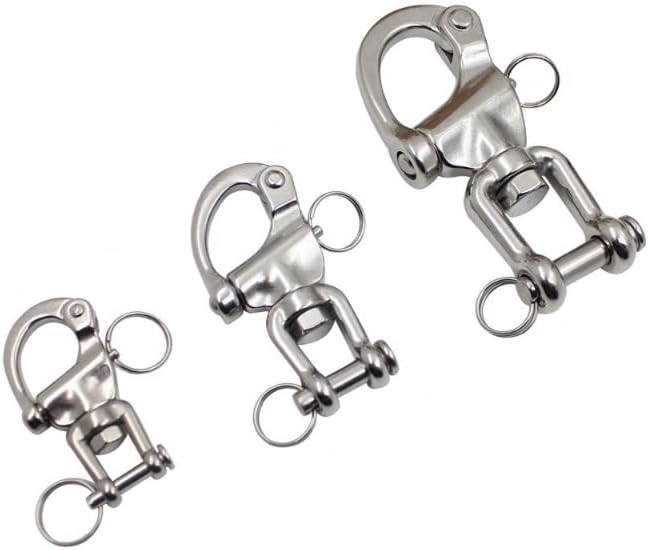 Swivel Eyebolt Hook 70mm/87mm/128mm Stainless Steel Submersible Buckle 316 Single End Buckle Boat/key - (Size: 128mm)