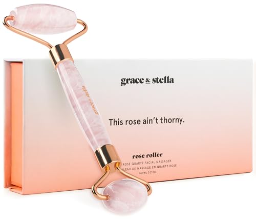 Rose Quartz Face Roller - Face Roller Skin Care - Facial Roller -...