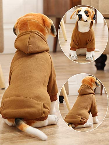 6 Pieces Dog Hoodie Dog Clothes Sweaters with Hat, Pet Winter Clothes Warm Hoodies Coat Sweater for Small Dogs Chihuahua(S) - Image 7