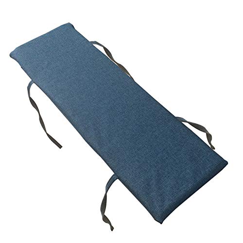 Coussin de banc antidérapant et lavable extérieur bleu 100cm