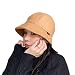 CNBPLS Cappello da Pescatore in Pelle PU, Cappello da Uomo E da Donna Agnello Agnello Agnello, Crema Solare, Traspirante, Selvaggio, Grande Cappello del Bacino,Cachi,M