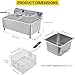 FinerFurnisDual 11L/3.3Gal Commercial Deep Fryer 3400W | Industrial 201 Stainless Steel with Twin Adjustable Baskets, Oil Filtration & Splash Guard | for High-Volume Restaurant, Food Truck, Catering S