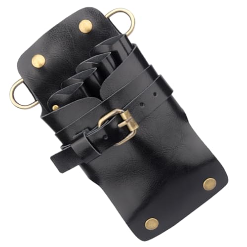 Didiseaon Hairdresser Scissor Storage Bag Barber Waist Pouch for Hair Styling Tools Comb Shear Organizer Large Capacity Cowhide Material