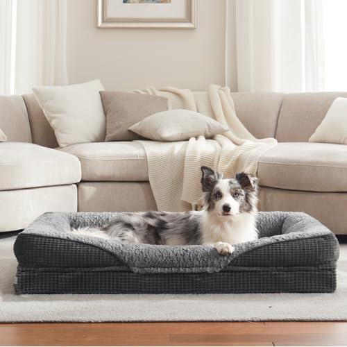FURTIME Orthopaedic Bed for Medium Dogs, Memory Foam Pillow for L...