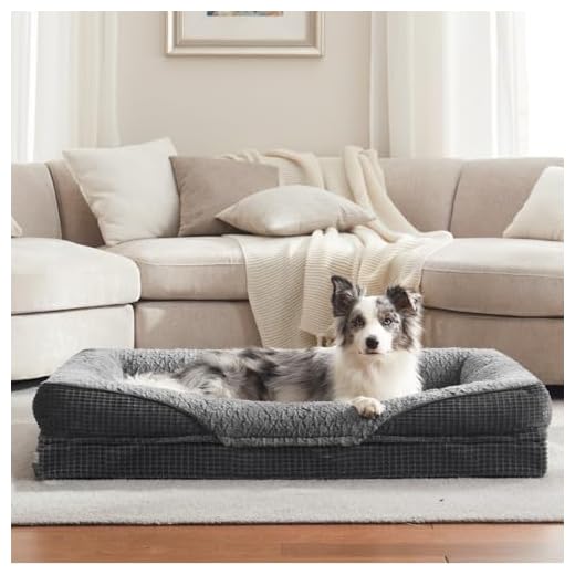 FURTIME Memory Foam Hundekorb mit Rand