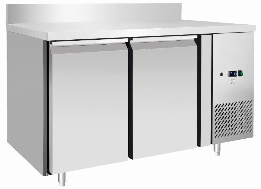 METRO Professional Mesa refrigerada GCC2100BS, 215 L, refrigeración por aire, 250 W, descongelación automática, con cerradura y cajones frigoríficos