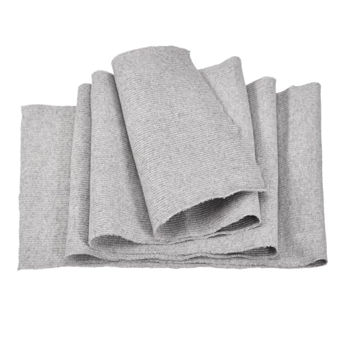 Image of MECCANIXITY 39 inch Elastic Cuffs Ribbed Trims Cotton Fabric Knit Rib Stretch Tape Cuff Sleeve Waistband for Sewing, 6 inch Wide Grey