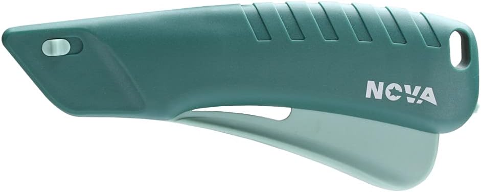 Nova Self retracting Squeeze Trigger Knife, Heavy Duty Box cutter, Utility Knife, Ambidextrous Design, Replaceable and Durable Blade, Ideal for cutting Boxes