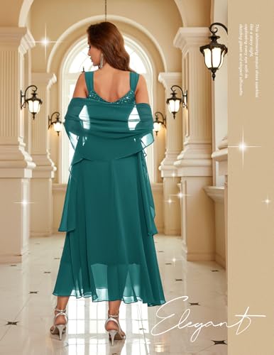 Image of BeryLove Summer Formal Wedding Guest Prom Dresses Sequin Cocktail Evening Lace Elegant Mother of The Bride Dress