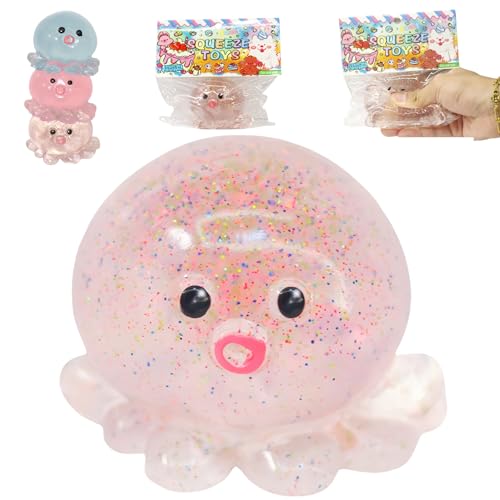 JINGGWW Crystal Sequin Octopus Taba Squishy – Cute Taba Stress