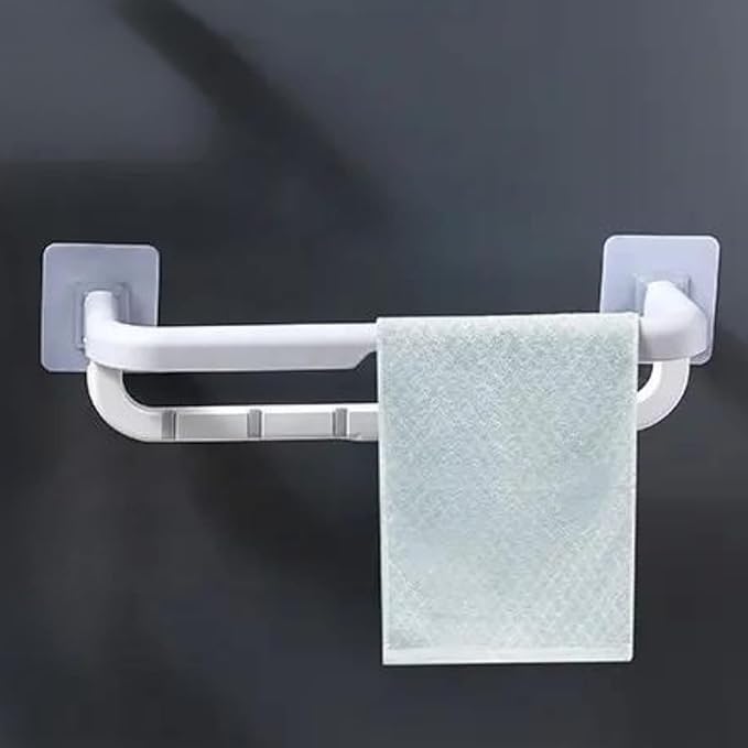 Kamy Creations Double Folding Towel bar, Towel Rod, Towel Rack for