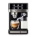 Wonderchef Regalia Automatic Coffee Maker, 20-bar with Auto-Frother, Make Espressos, Cappuccinos & Lattes at Home, With Milk Container & Steamer, Metal Porta Filter, Auto-clean, 2-Yr Warranty