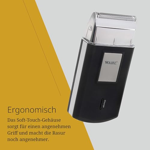 Wahl Mobile Shaver – Kabelloser Elektrorasierer mit Reiseetui – Flexible Scherfolie für eine besonders gründliche Rasur