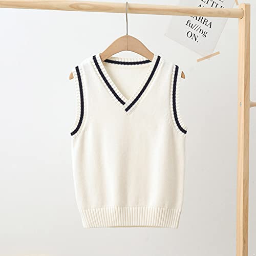 JEATHA Kids V Neck School Uniform Sweater Vest Sleeveless Ribbed Knited Pullovers Tank Top for Boys and Girls2