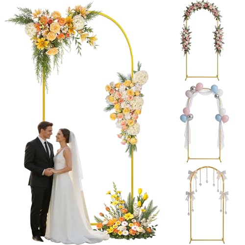 Soporte para Fondo De Arco, 1,8M Boda Arco De Globos Metal Dorado Marco De Arcos De Boda para DecoracióN De Bodas Fiestas De CumpleañOs