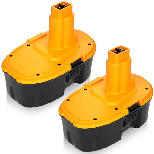 2 Packs 4500mAh 18V DC9096 DC9098 Replacement for Dewalt 18V Battery, Compatible with Dewalt 18 Volt battery DC9099 DW9095 DW9099 DE9038 DE9039 DE9095 DW9095 DW9096 DW9098 DE9503 DC9182 (Yellow)