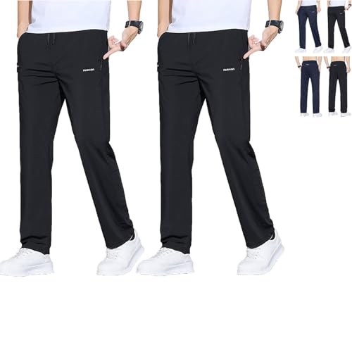 Meshirons - Ice Silk Mesh Panel Casual Pants, Linochic Mesh Irons Pants Summer Ice SilkMesh Stretchypants for Men over 55