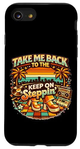 Take Me Back Disco 70's Keep On Steppin ���g�� �_���X �o�C�u �X�}�z�P�[�X iPhone SE (2020) / 7 / 8 �p